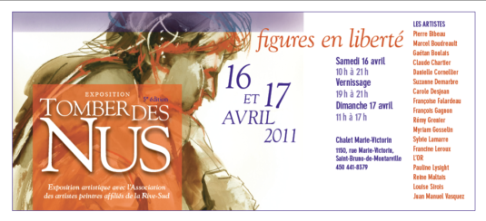 Invitation exposition Tomber des nus