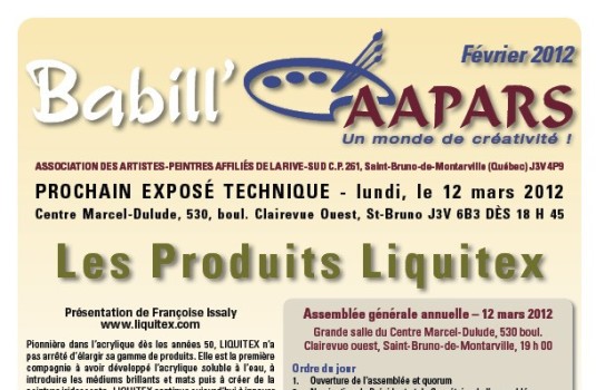 Couverture Babill'AAPARS février 2012