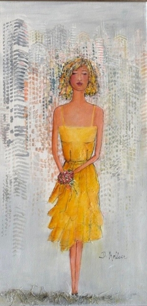 Régine,  tech mixtes,  24''  x 12''  