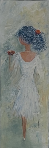 Géraldine  30 x 10 '' acrylique