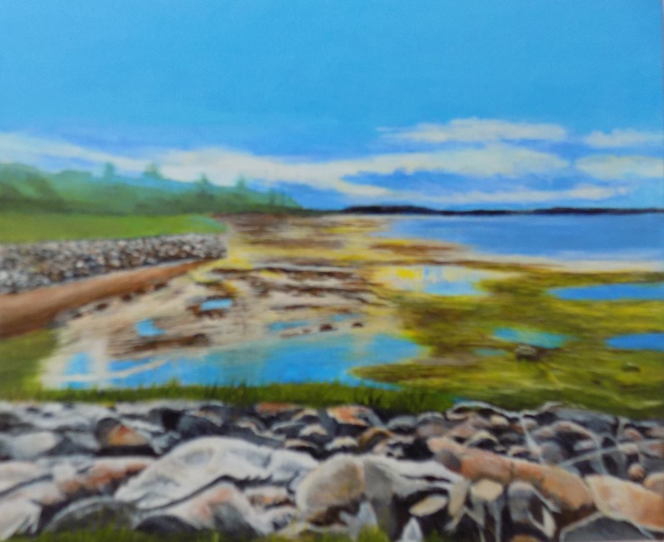 Fin de journee  maree basse a Rimouski