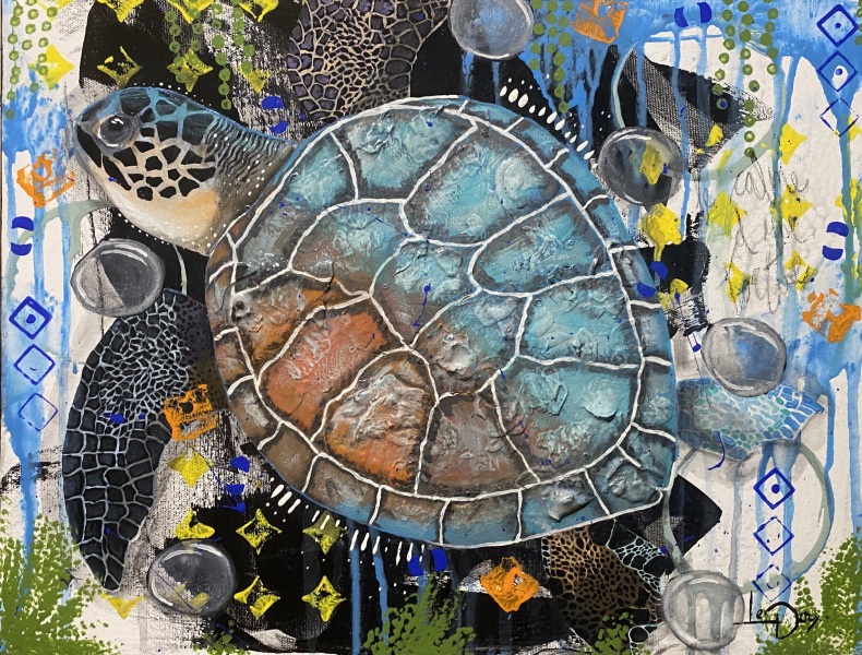 \"Le calme d\'une tortue\" 14x18