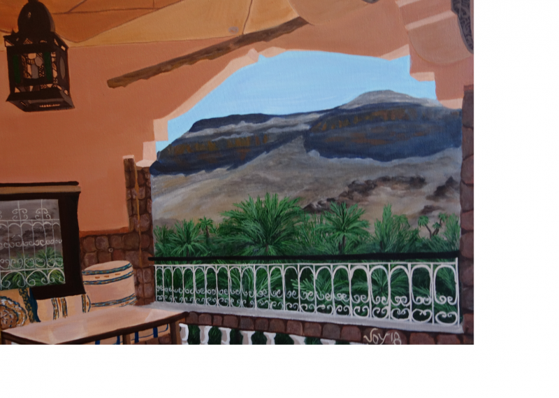 Fenêtre sur l'oasis (Maroc)  24x18  220$