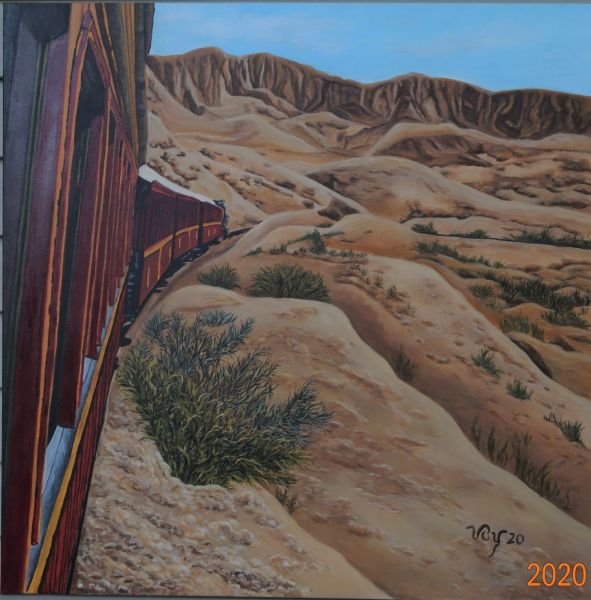 Le Lézard rouge (Tunisie) 36 x36  toile galerie 650$
