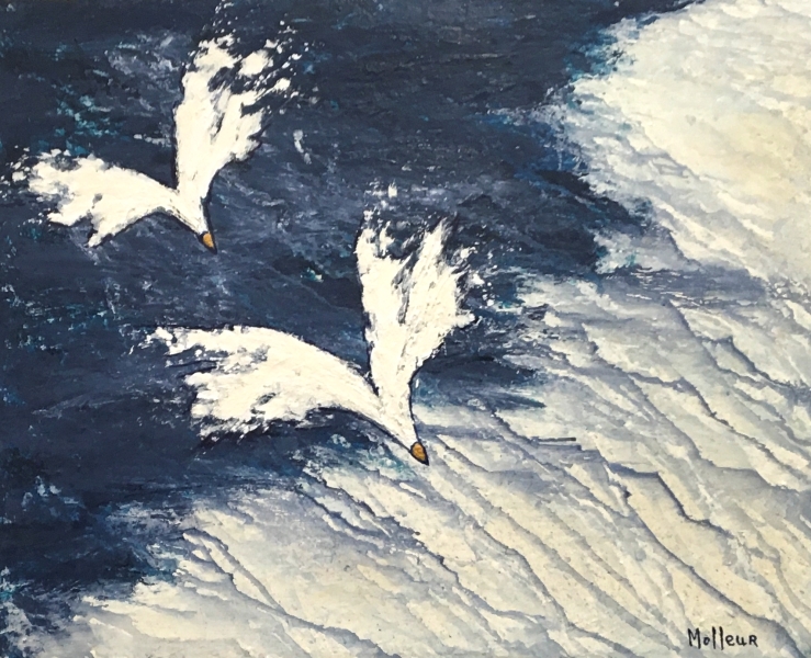 A marée basse, acrylique, 16x20''