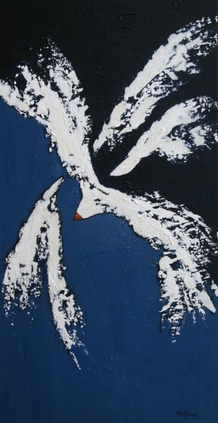 Bleu hivernal, acrylique, 36x18''