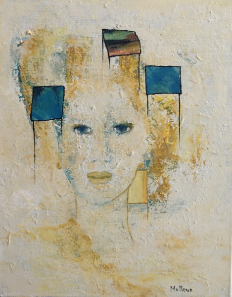 Le territoire flotte dans ma tête,tech.mixtes,  20x16''