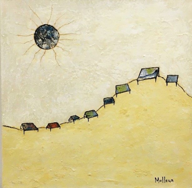 À l'est du Vallon, tech-mixtes, 16x16''