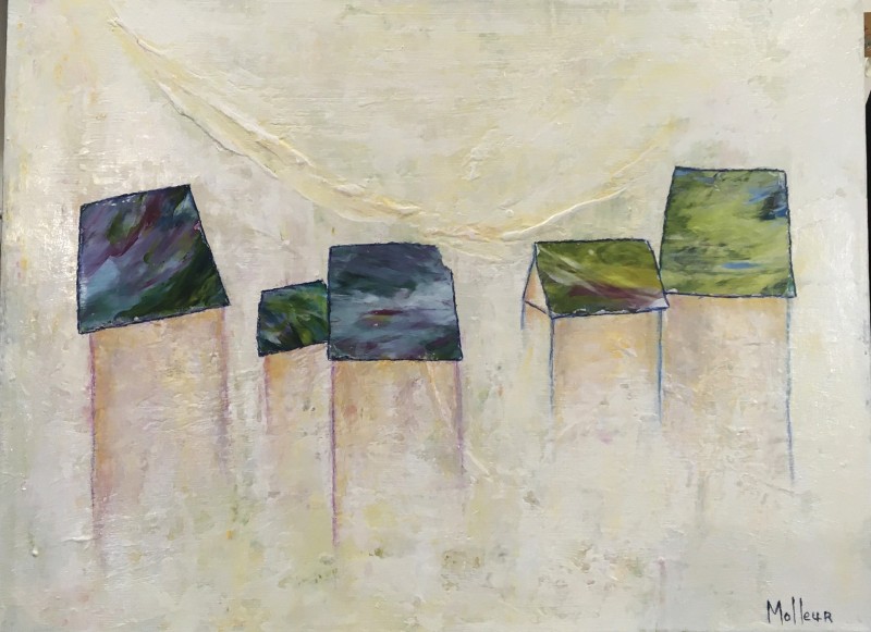 À l'ombre du soleil, tech mixtes, 18x24''