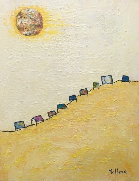 Le  petit rang du Vallon,  tech. mixtes, 20x16''