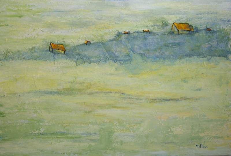 Le rang d'en haut, tech.mixtes, 24x36''