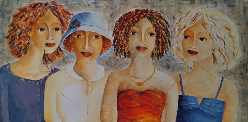 QUATUOR   procédé mixte   24'' x 48