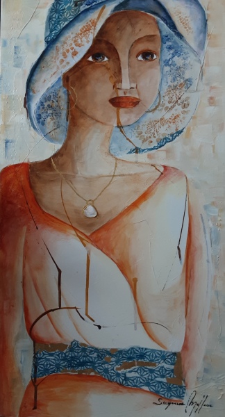 AURELIE   procédé mixte   30'' x 15''