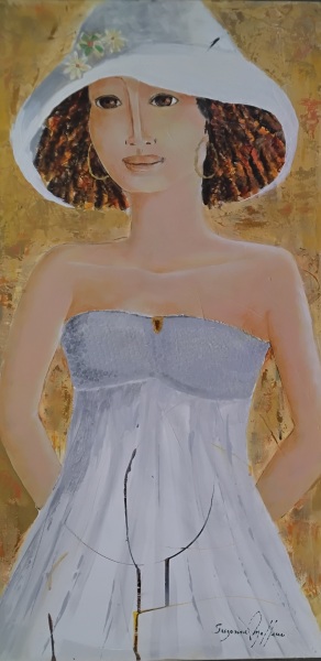 LUDIVINE   procédé mixte  30'' x 15''