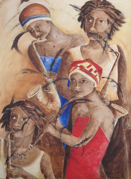 MUSIQUE   procédé mixte   48'' x 36''