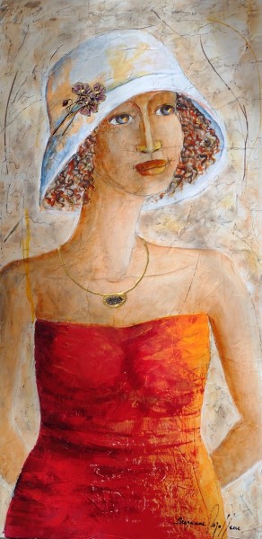 AMELIA   procédé mixte  30'' x 15''