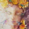 Jeune fille aux colibris