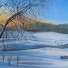Coucher du soleil en hiver