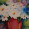 DES FLEURS POUR LE PLAISIR  19x24cm  aquarelle VENDU