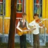 2013-10-47 Douce campagne (48x12), Huile à la spatule, Vendu