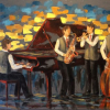 20191113 Jazzmen (16X24), Huile à la spatule, 575$