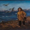 pastel-sec-linda-boyte-fillette-a-la-plage