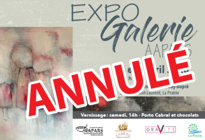 Annulation Expo Galerie AAPARS